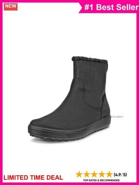 Waterproof Leather Mid-Top Hiking Boots Warm Lined Comfort Ankle Boots